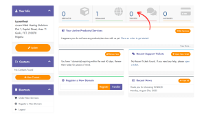 Open a Support Ticket on Lucenthost
